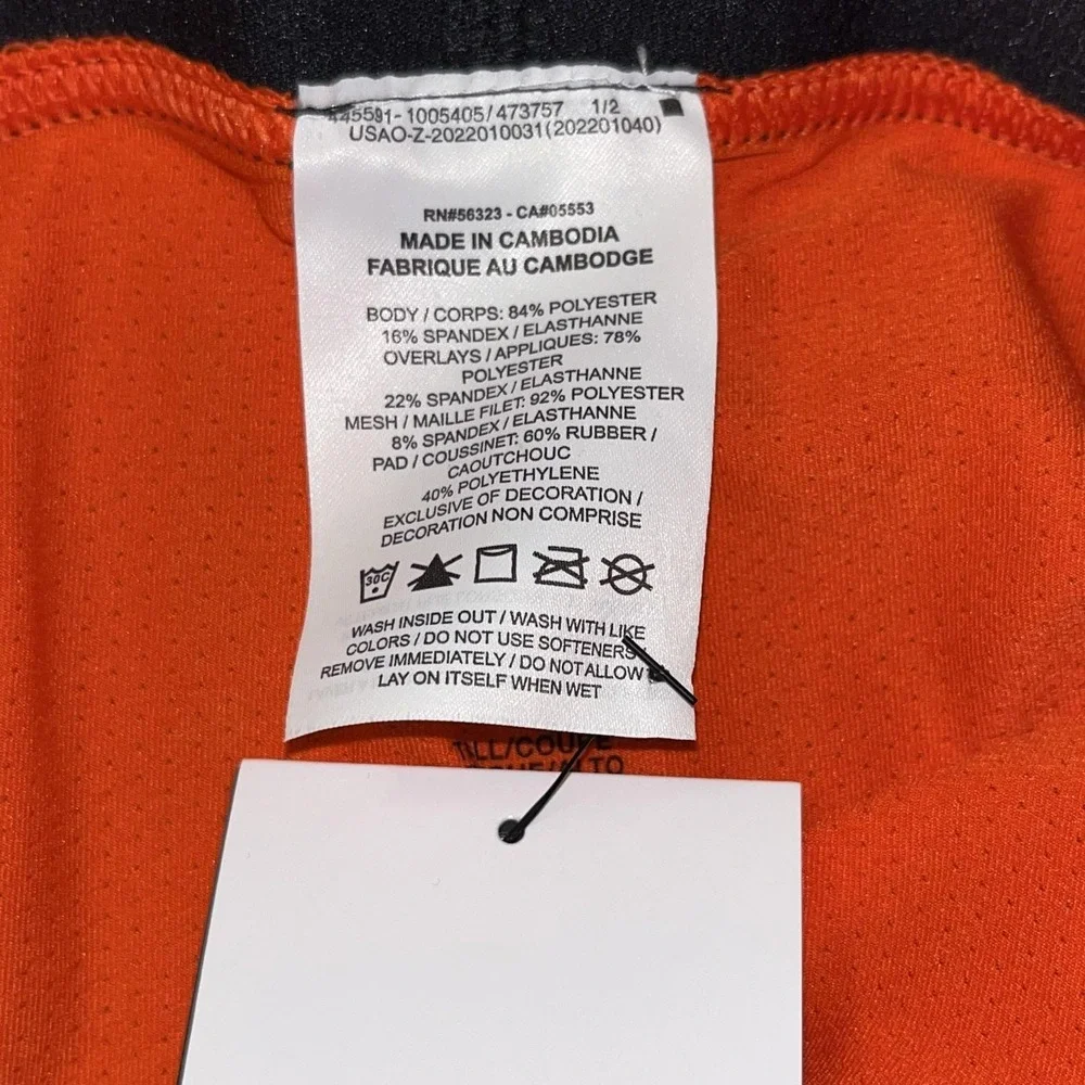 Nike Pro Padded Pants Mens 2XL Tall Orange NBA Basketball AA0756-891 Leggings